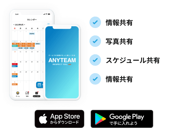 ANYTEAMアプリ画面